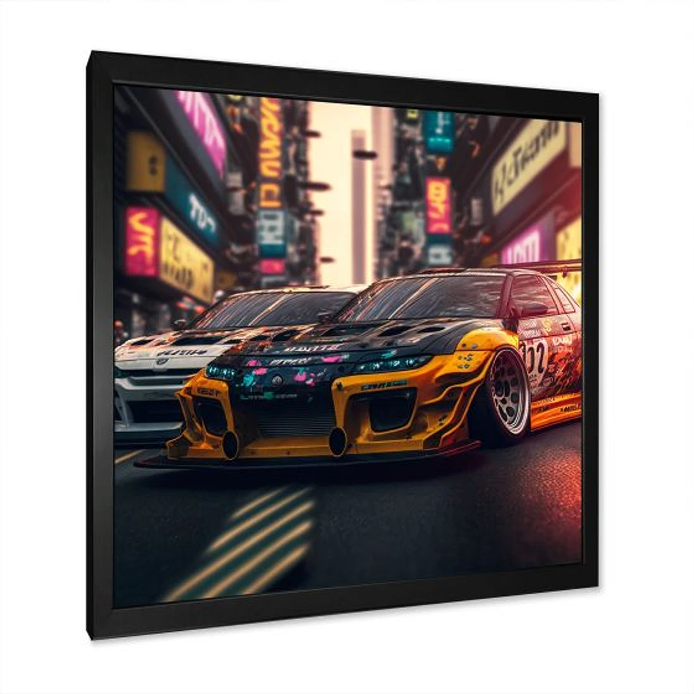 Tunning Car Drifting Tokyo Wall Art