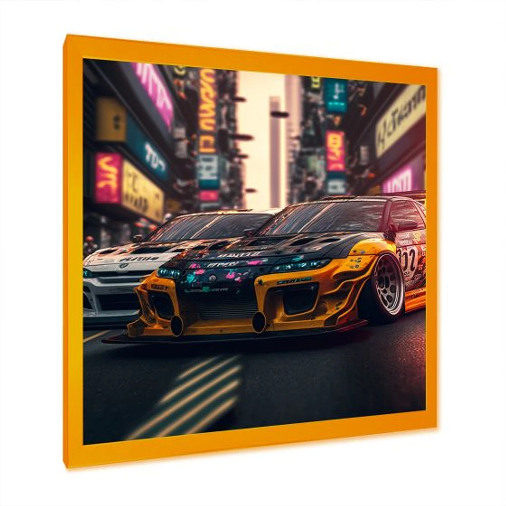 Tunning Car Drifting Tokyo Wall Art