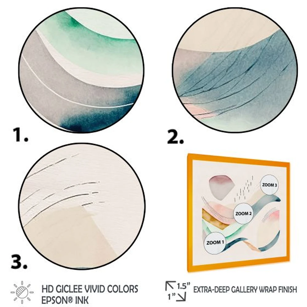 Multi-Color Pastel Waves Wall Art