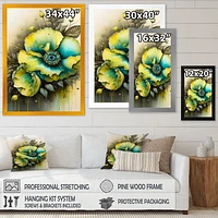 Vibrant Yellow Floral Design Wall Art