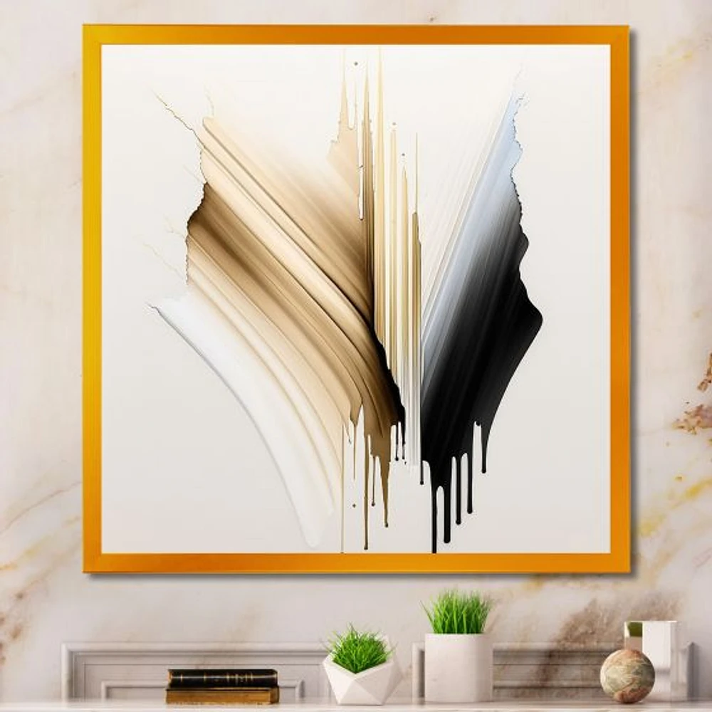 Minimalism Pink And Gold Cubic Fusion IV Wall Art