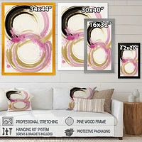 Pink And Gold Curves IV Wall Art