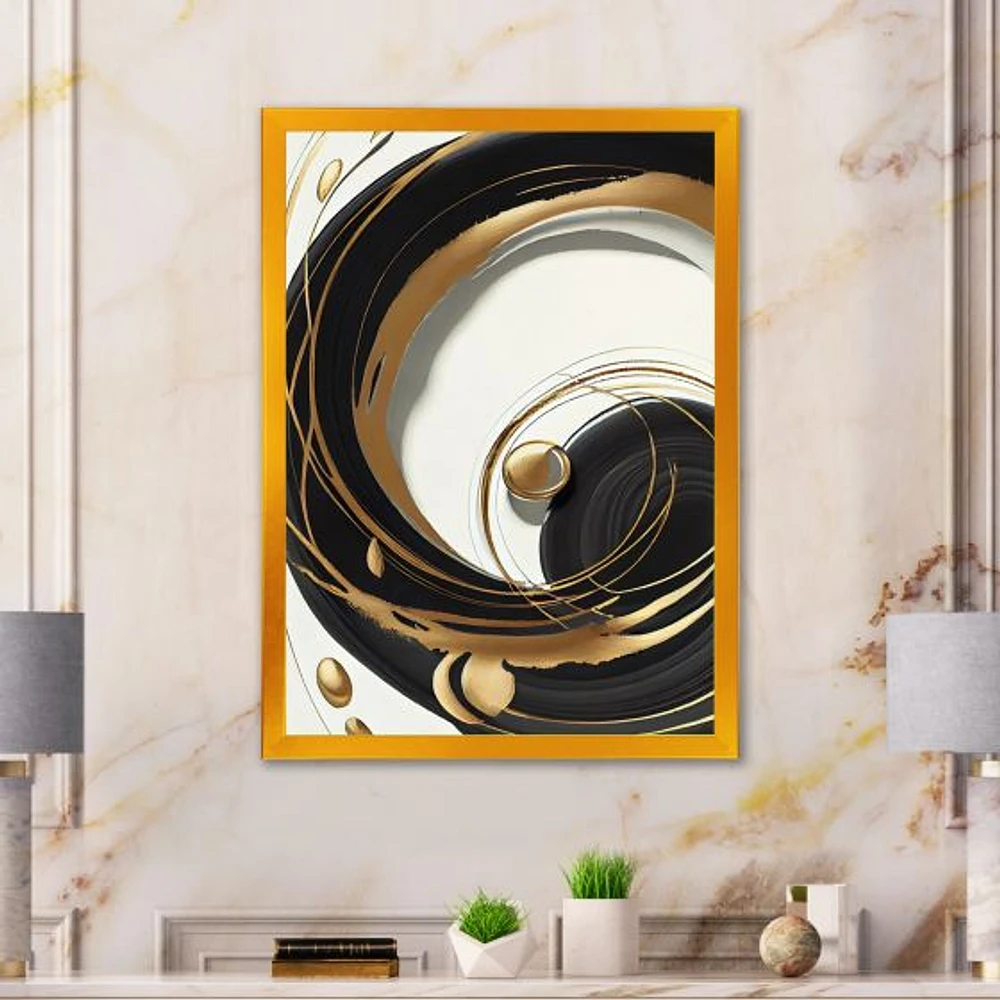 Gold Glamour Circle Wall Art