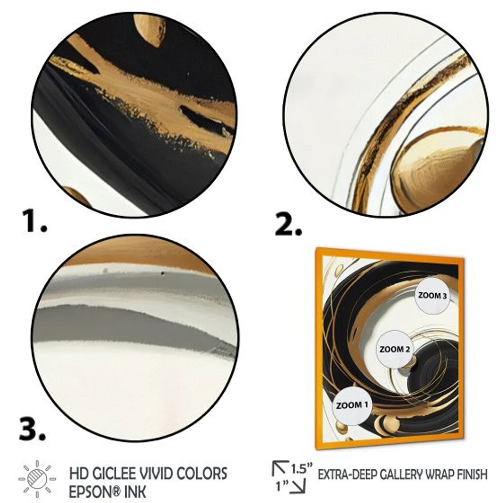 Gold Glamour Circle Wall Art