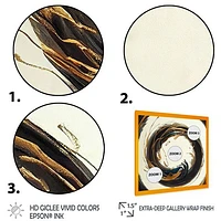 Gold Glamour Circle 1 Wall Art