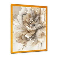 Single Beige Flower IV Wall Art