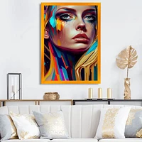Vibrant Creative Woman Portrait VI Wall Art