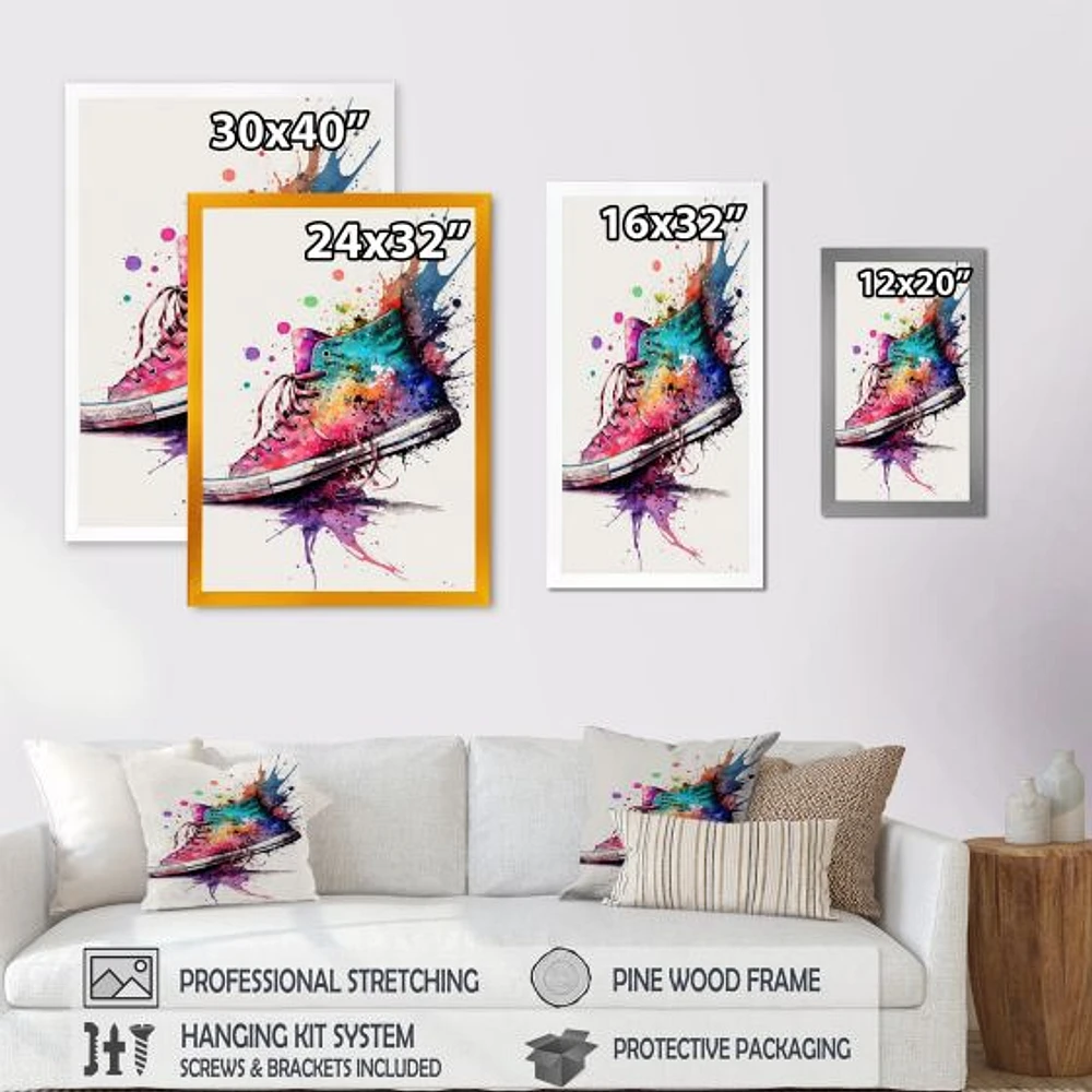 Multicolor Sneaker Shoe I Wall Art