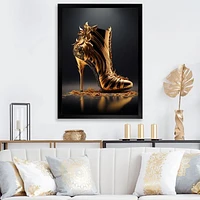 Golden Mechanic High Heel Wall Art