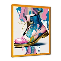 Pink And Art Deco Army Shoes Wall