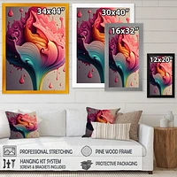 Multicolor Liquid Ink Tulip Flowers I Wall Art