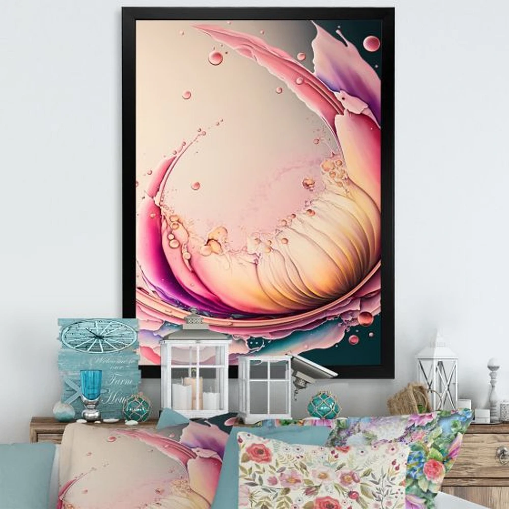 Multicolor Liquid Ink Tulip Flowers IV Wall Art