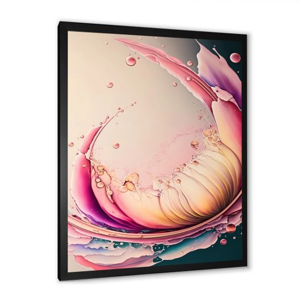 Multicolor Liquid Ink Tulip Flowers IV Wall Art