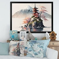 Japanese Landscape Watercolor I Wall Art