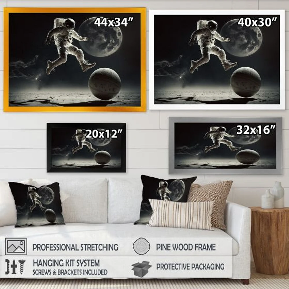 Soccer On The Moon Wall Art