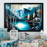 Cabin By A Lake Fall Wall Art