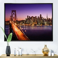 San Francisco skyline and Bay Bridge  Canvas Wall Art