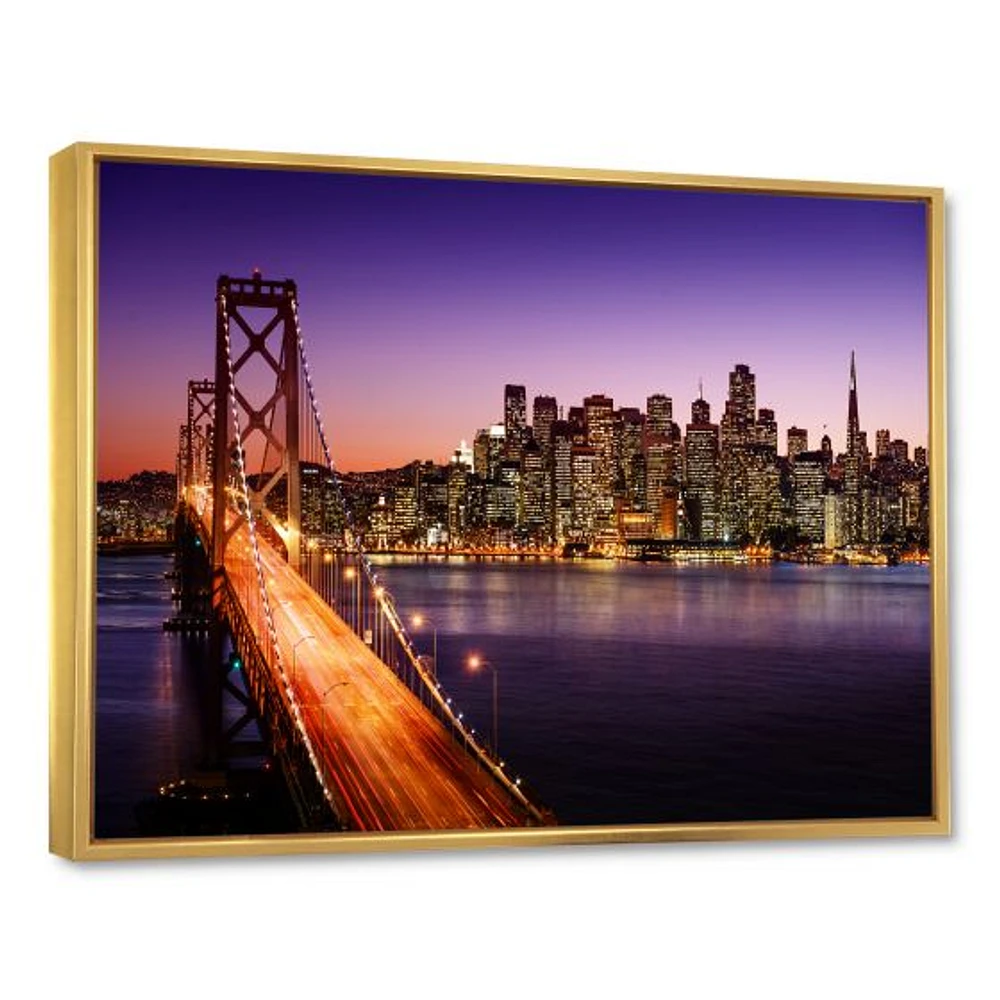 San Francisco skyline and Bay Bridge  Canvas Wall Art