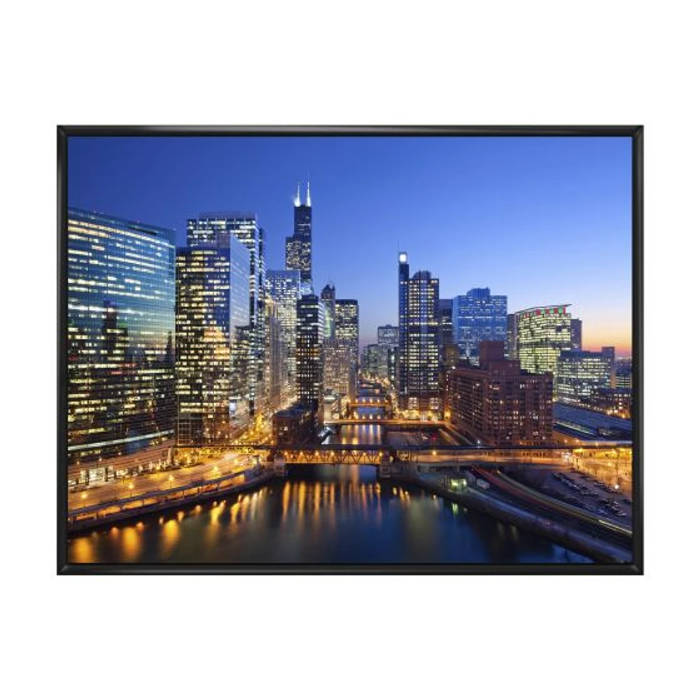 Chicago River with Bridges at Sunset  Wall Art