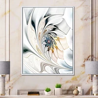 White Stained Glass  Wall Art Canvas