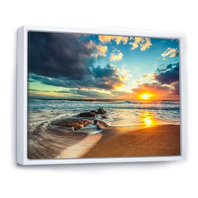 Beautiful Cloudscape over the Sea Canvas Art Print
