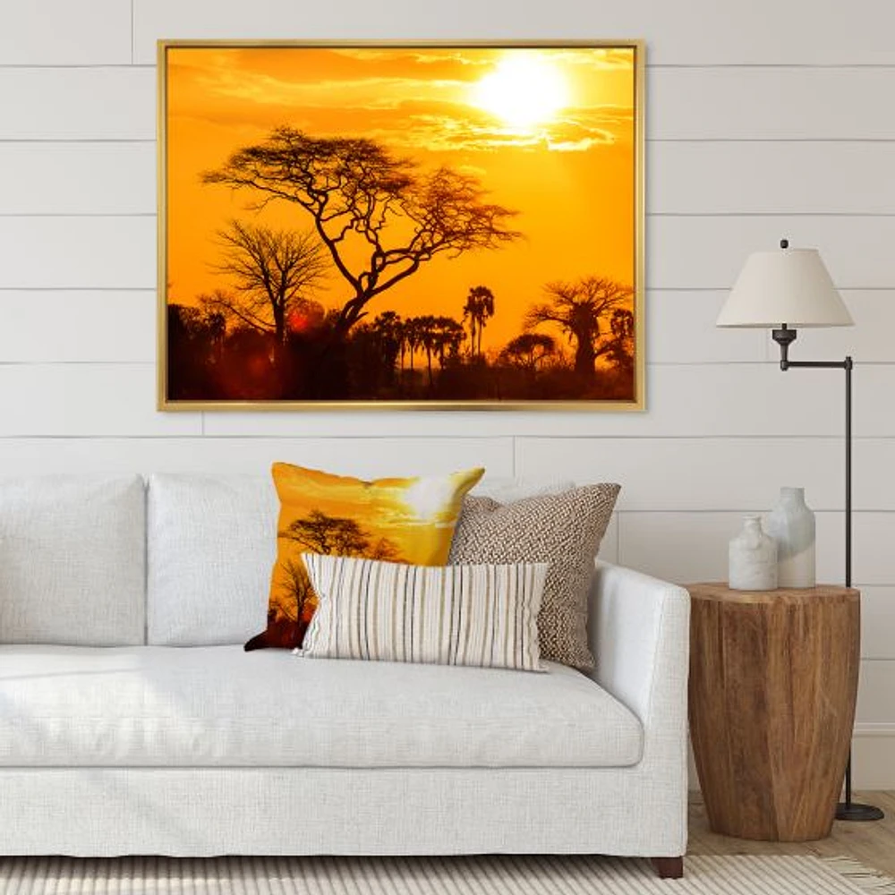 Orange Glow of African Sunset  Wall Art