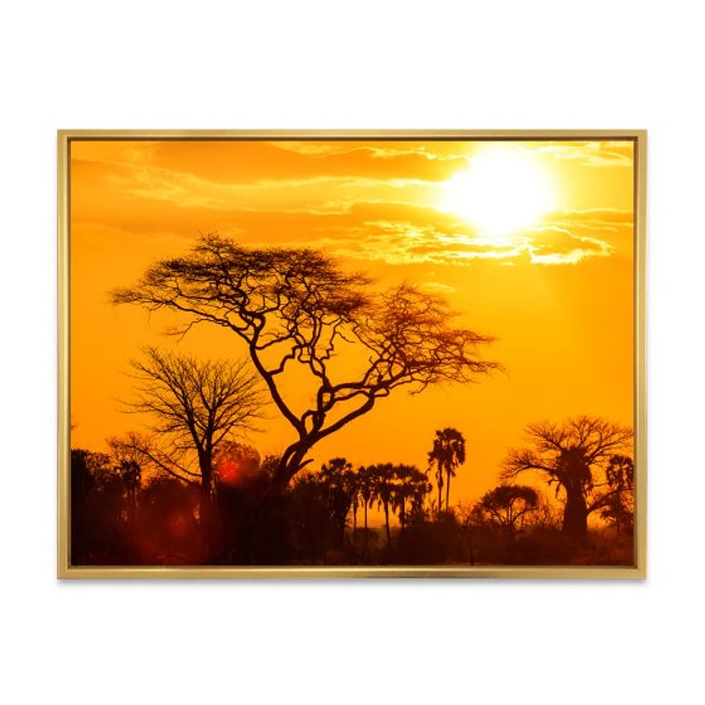 Toile « Orange Glow of African Sunset »