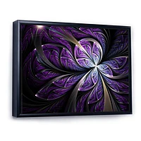 Glittering Purple Fractal Flower  Canvas Art Print