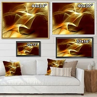 Light Yellow Abstract Fractal Design  Canvas Art