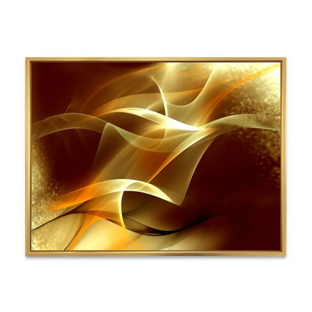 Light Yellow Abstract Fractal Design  Canvas Art