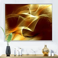 Light Yellow Abstract Fractal Design  Canvas Art