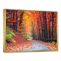 Toile « Road Beautiful Autumn Forest »