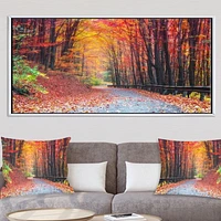 Toile « Road Beautiful Autumn Forest »