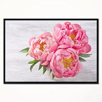 Bunch of Peony Flowers Vase  Wall Art