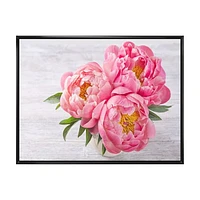 Bunch of Peony Flowers Vase  Wall Art