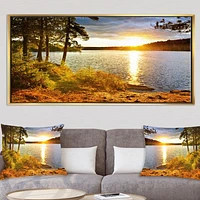 Toile imprimée « Beautiful View of Sunset over Lake