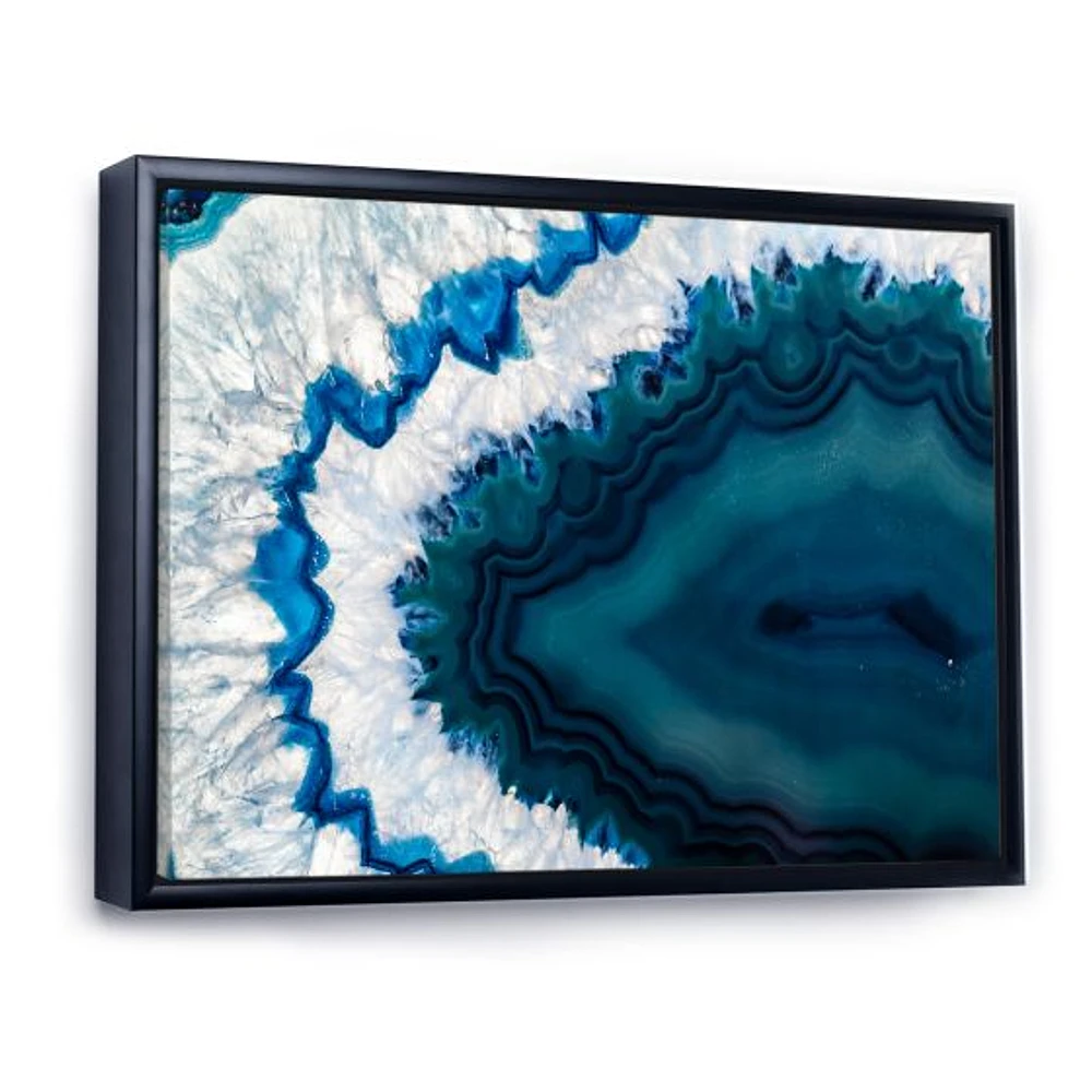 Blue Brazilian Geode Canvas Wall Art Print