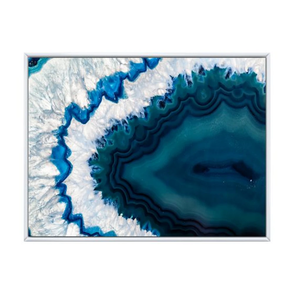 Blue Brazilian Geode Canvas Wall Art Print