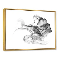 Woman and Smoke Double Exposure  Canvas Wall Art