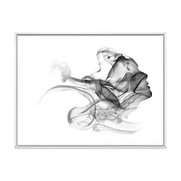 Woman and Smoke Double Exposure  Canvas Wall Art