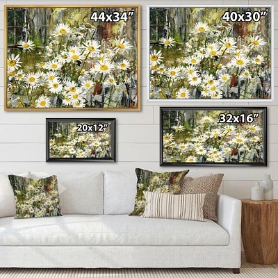 Daisies Flowers Under the Window  Wall Art