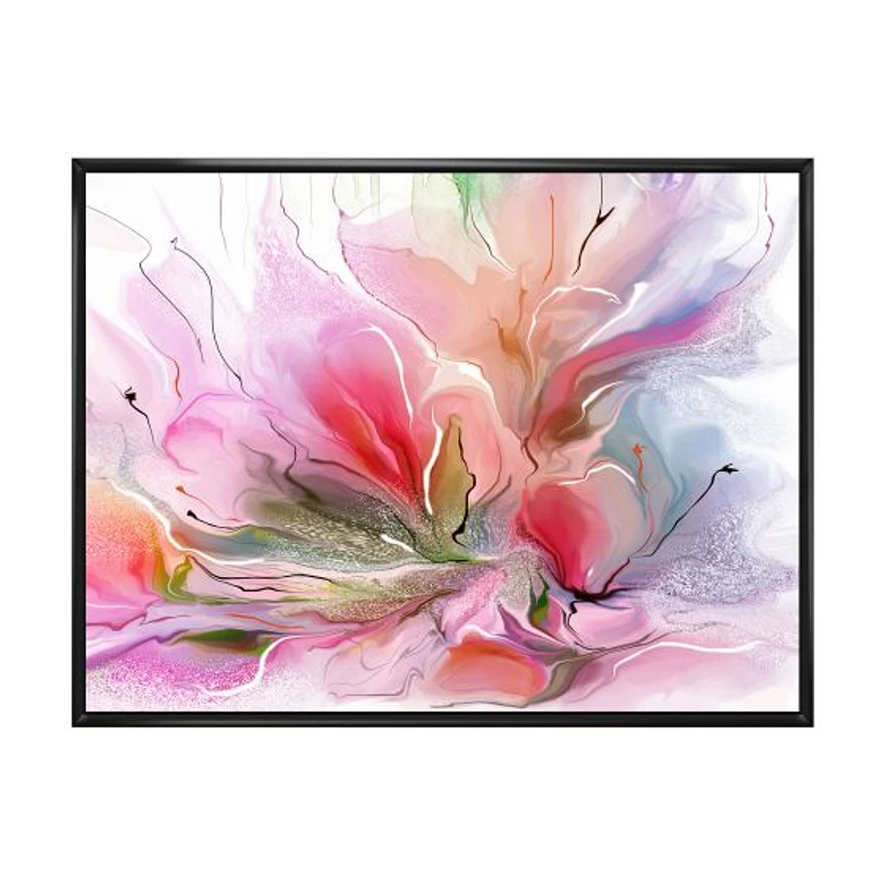 Lovely Painted Floral Design  Wall Art