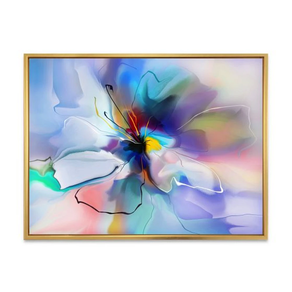 Abstract Creative Blue Flower Wall Art