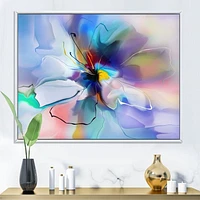 Abstract Creative Blue Flower Wall Art