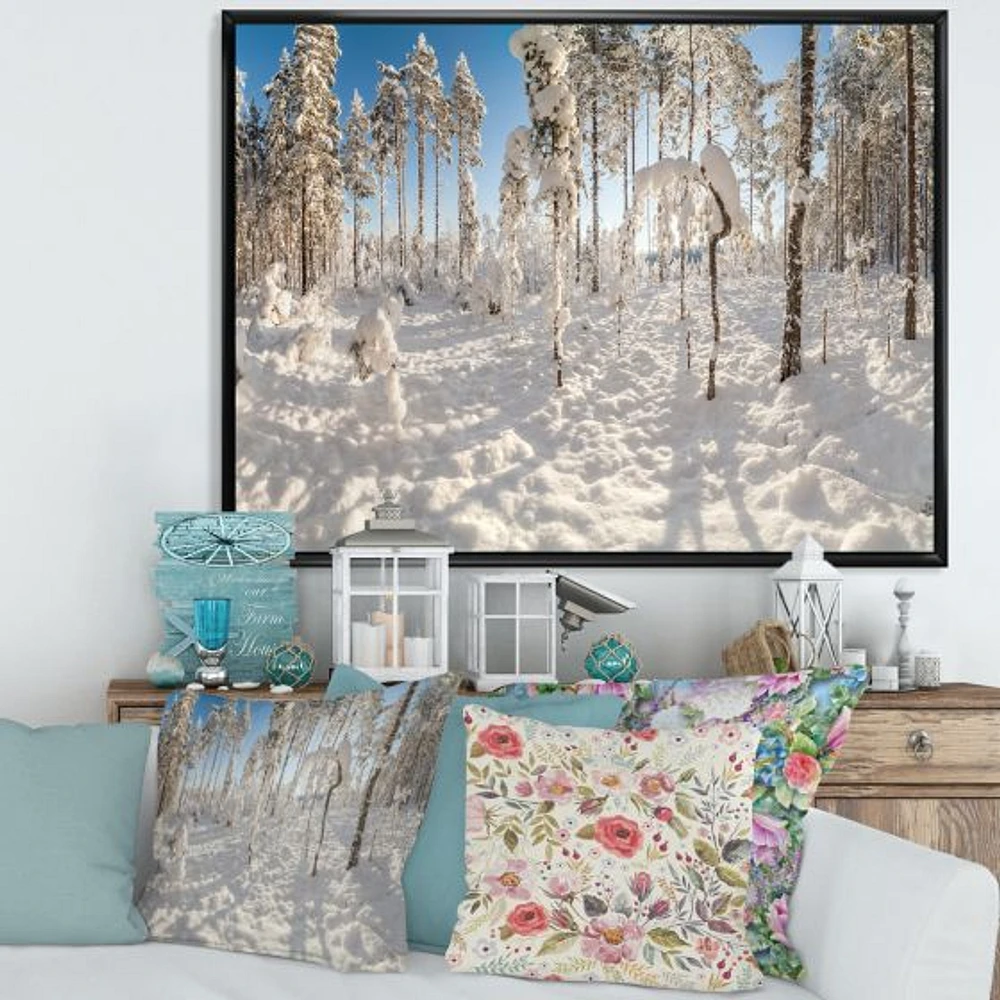 Winter Snow Covered Wood  Wall Art