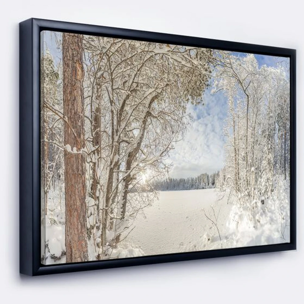 Lake Winter Woods  Wall Art