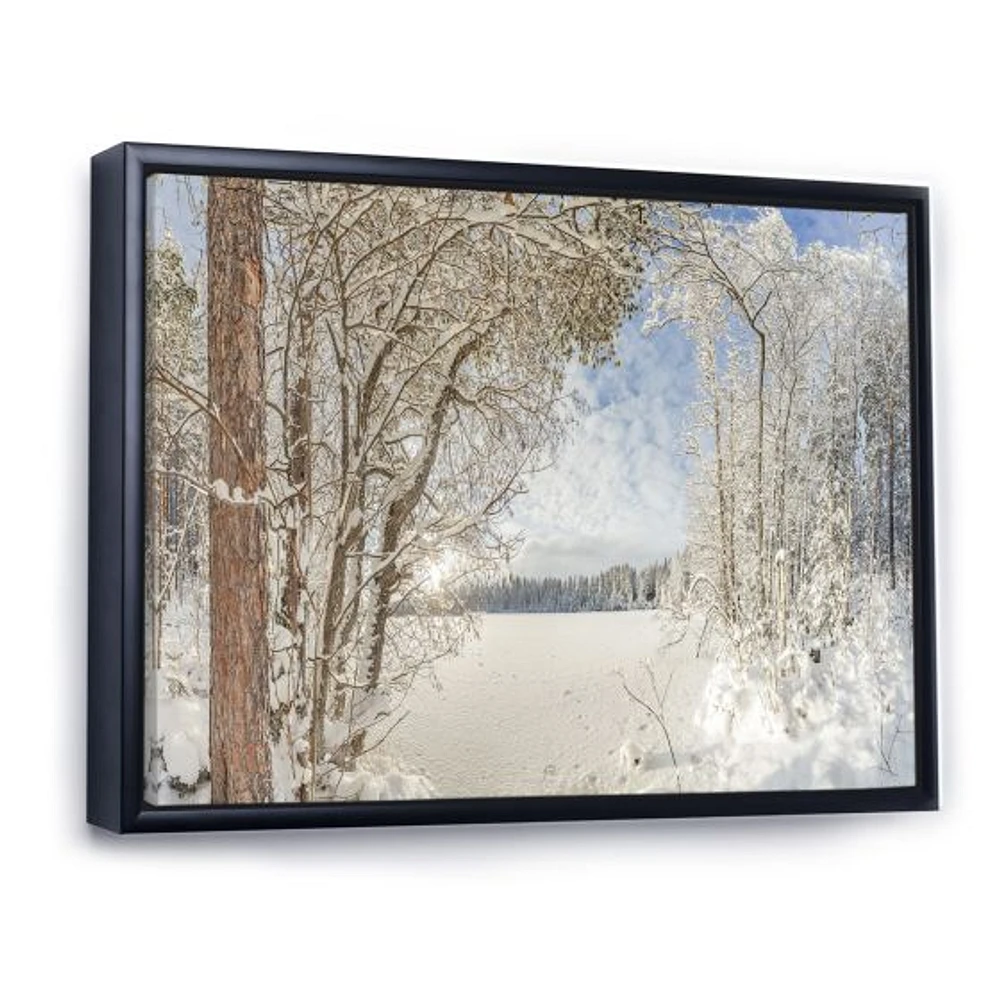 Lake Winter Woods  Wall Art