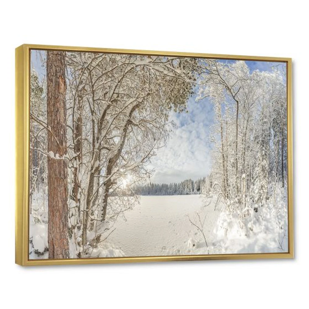 Lake Winter Woods  Wall Art