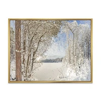 Toile « Lake Winter Woods