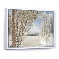 Lake Winter Woods  Wall Art